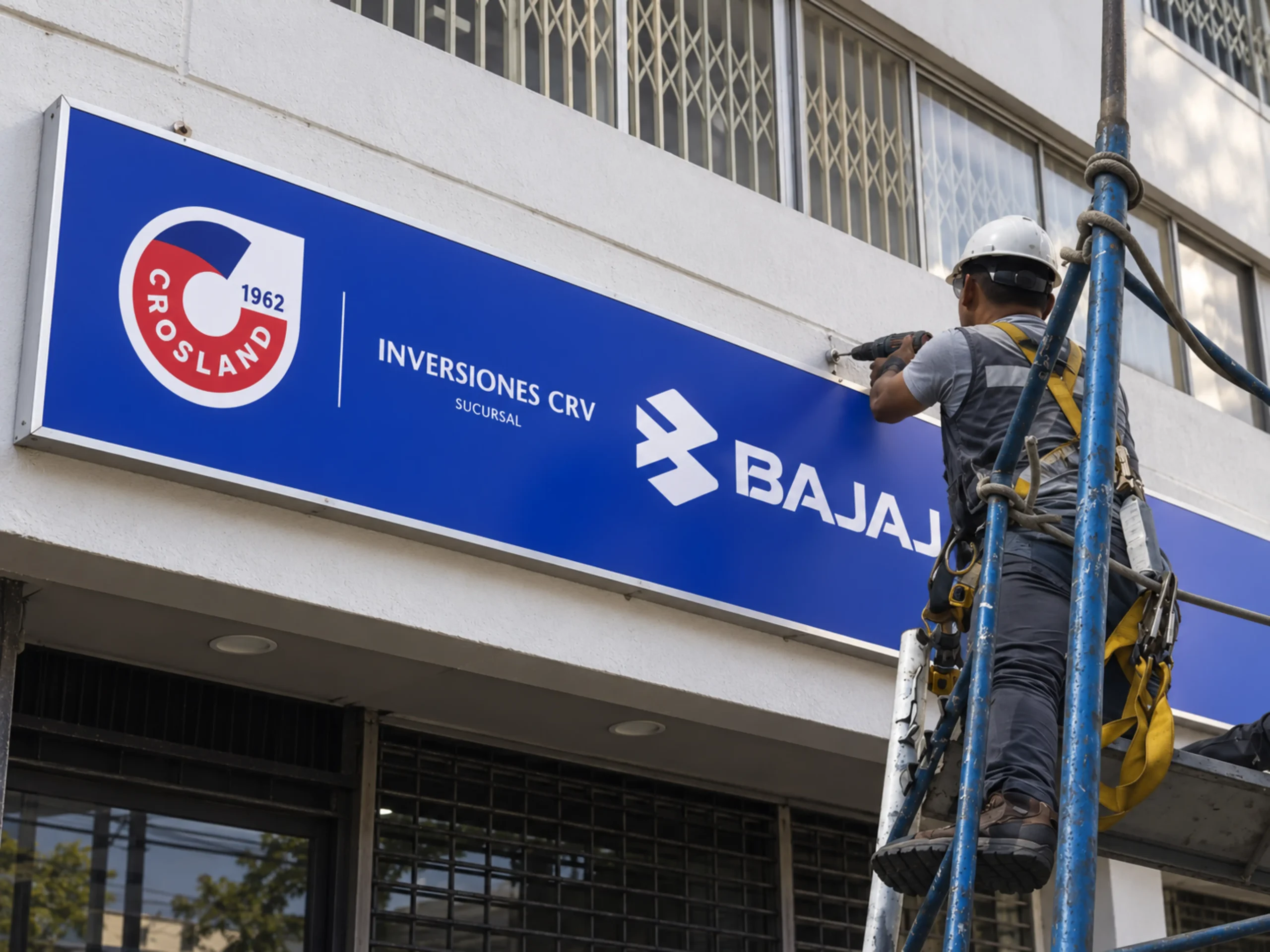 Instalación de letreros luminosos en fachada comercial para empresas y negocios en Lima.